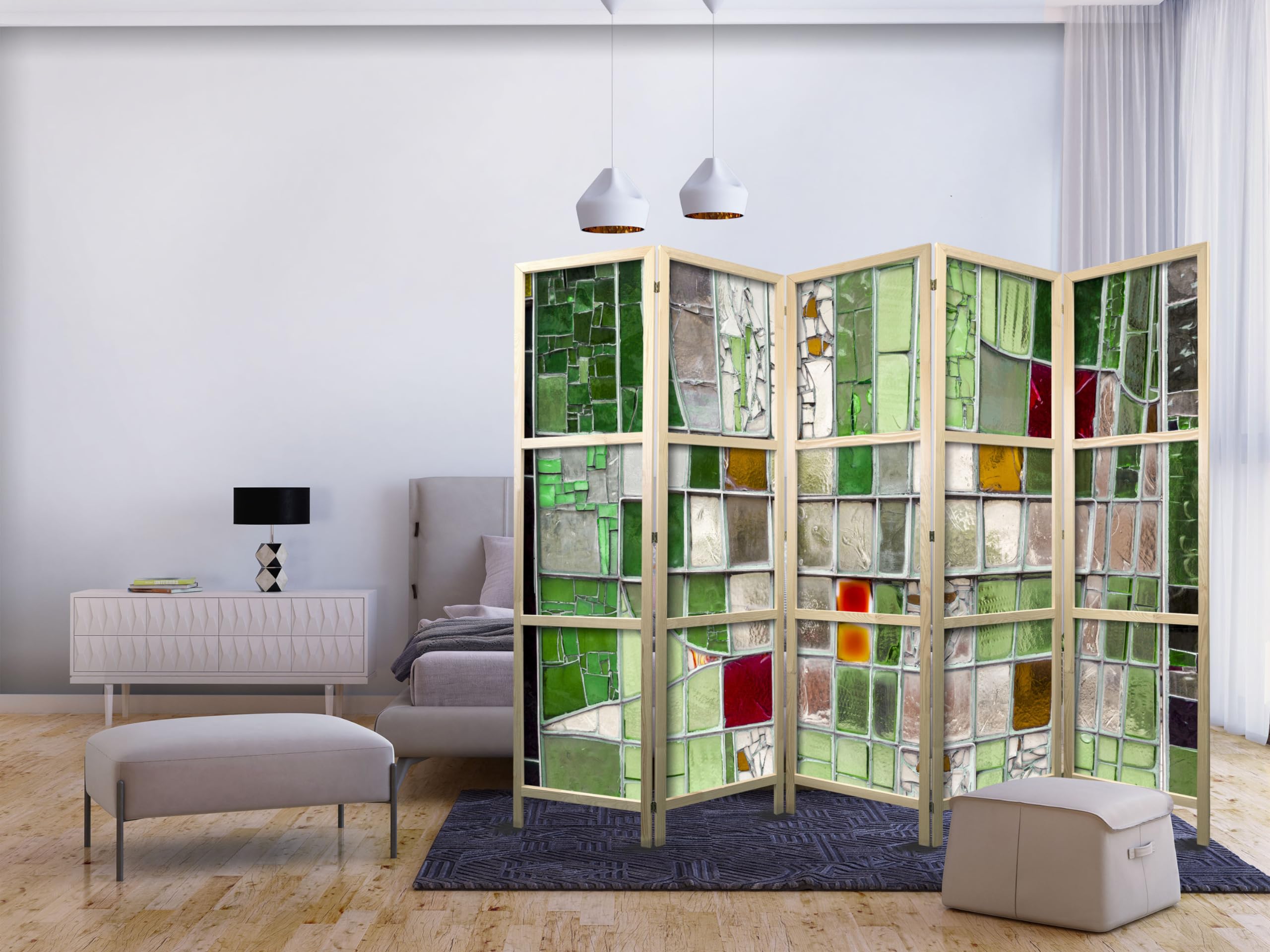 murando - Paravent Japonais Décoratif Intérieur, Paravent, 225x172 cm