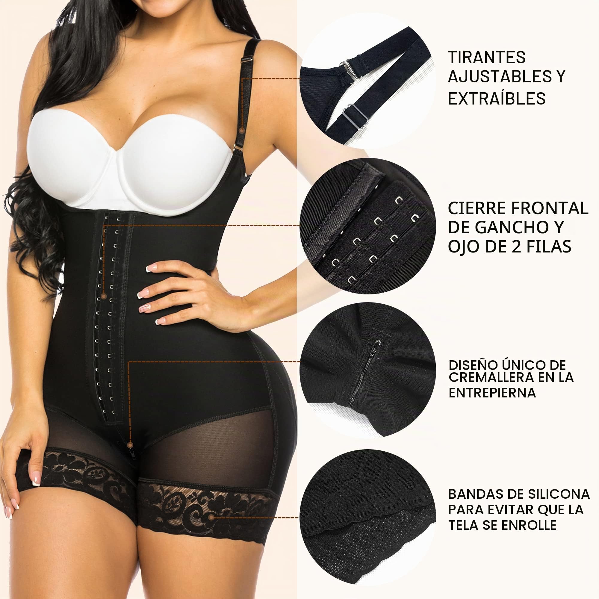 YIANNA Fajas Reductoras Mujer Abdomen Body Moldeador Reductor Faja Colombiana Reductora Shapewear Bodysuit