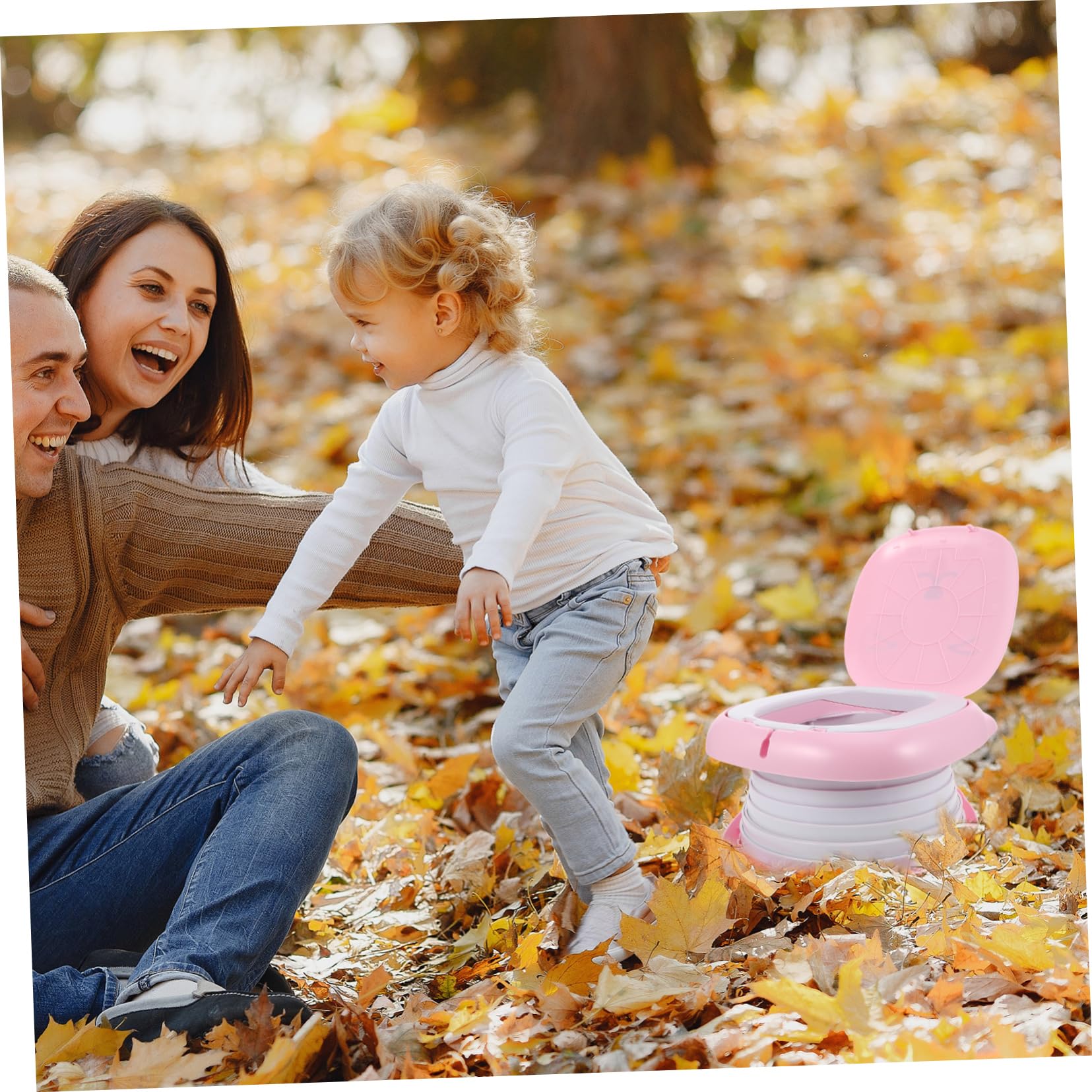 Toilettensitz Kinder Reise Tragbares Töpfchen für Kinder Faltbar Leicht zu Reinigen für Lange Fahrten und Outdoor