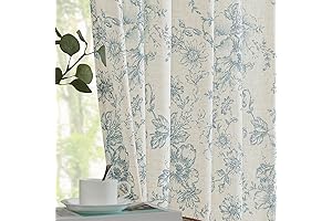 jinchan Blue Print Curtains: Renovate Your Home with Floral Elegance