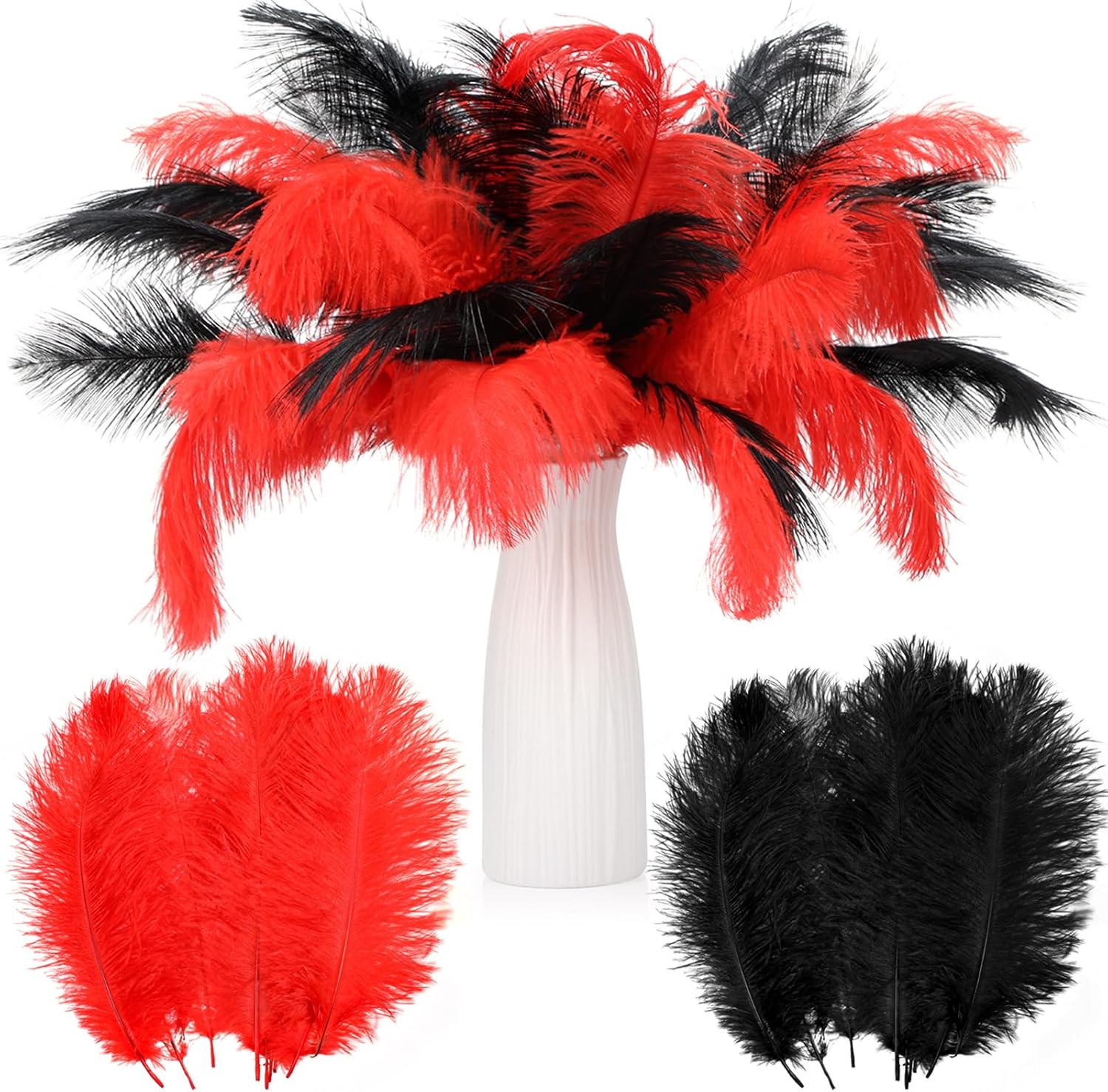 Lyrow 100 Pcs Ostrich Feathers Bulk for Crafts 1214 Inch
