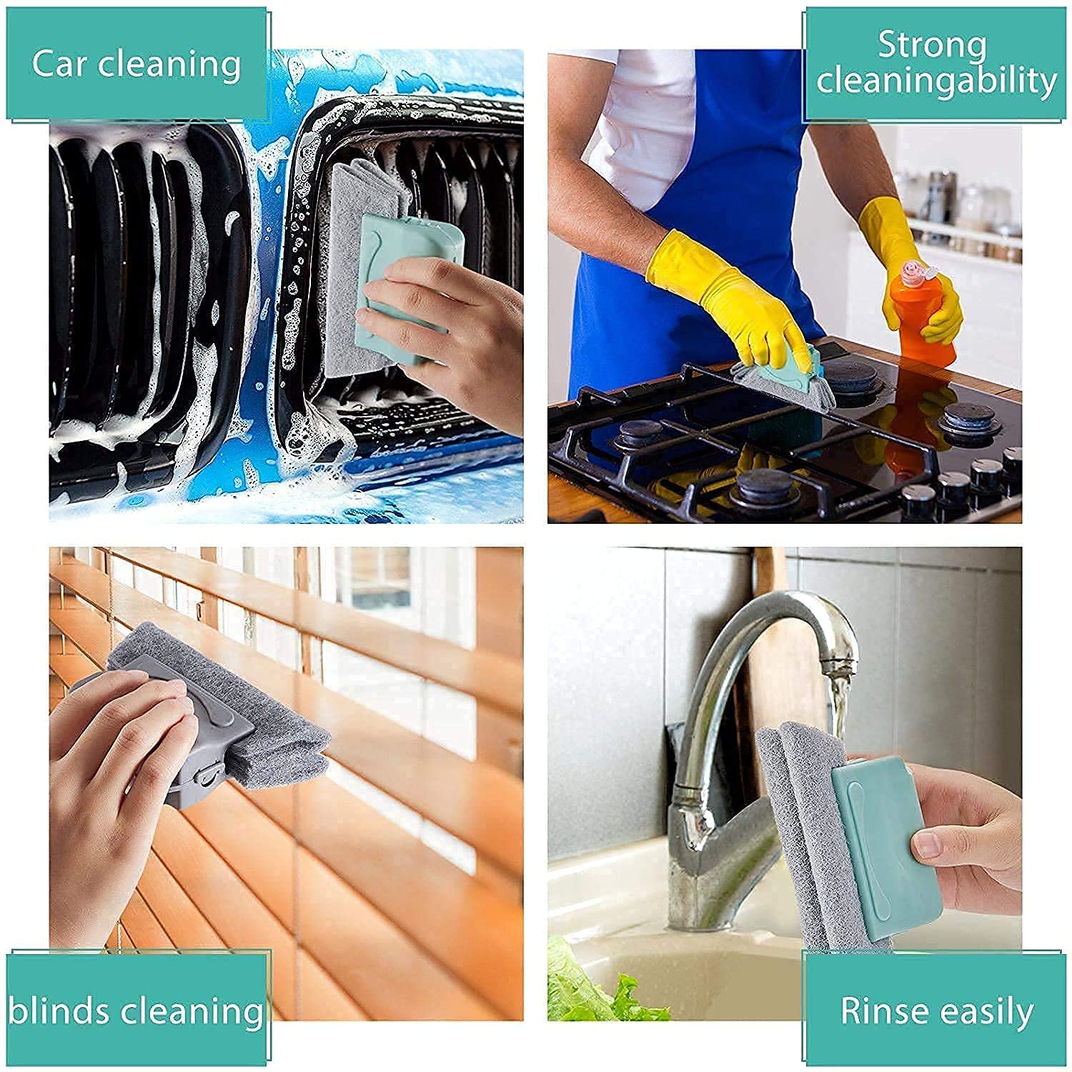 MIRARIYA Double Combo of Window Groove Frame Cleaning Brush& Dust Cleaning Brush for Window Slot Keyboard with Mini Dustpan Door Track Cleaning Tool for All Corners Edges Gaps(Multicolour- Pack of 2) 2