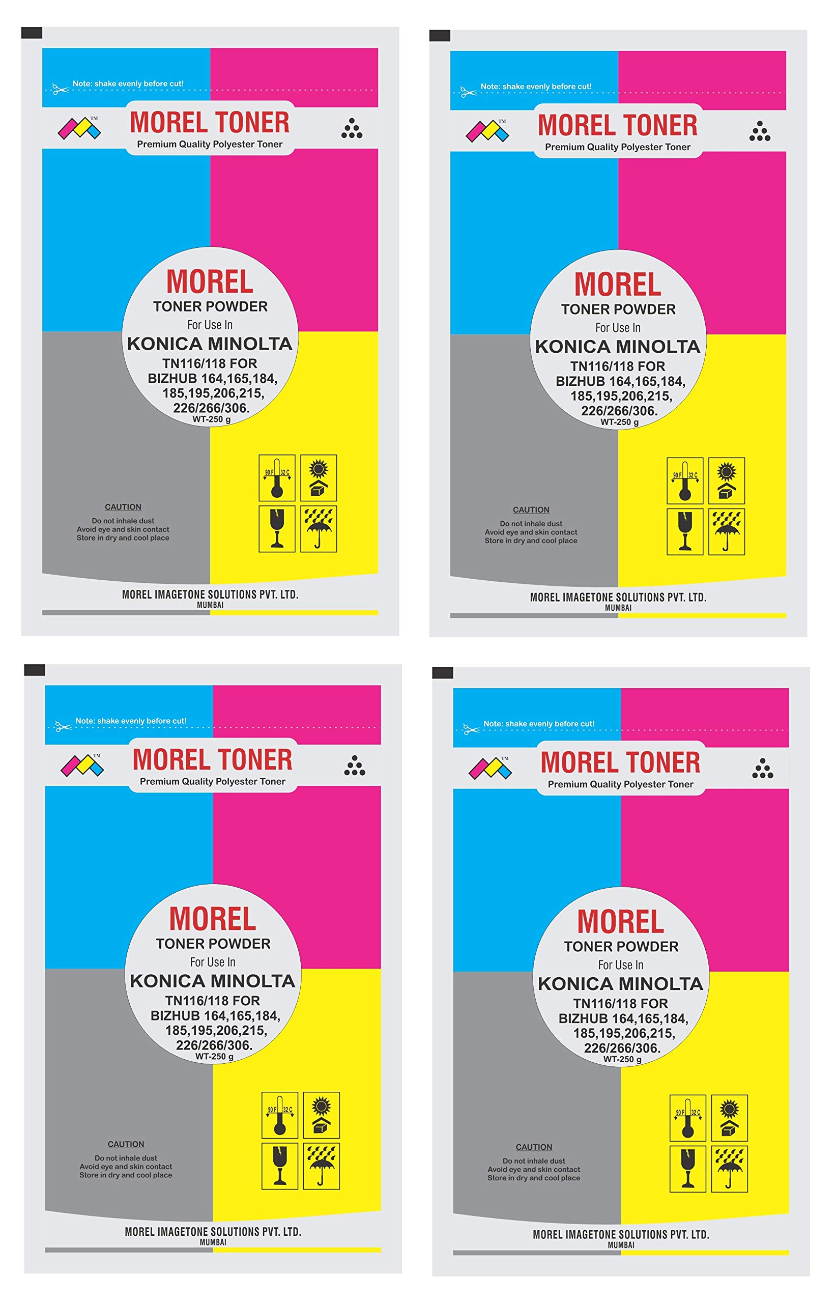 MOREL Toner Powder for USE in KONICA MINOLTA BIZHUB 164/184 / 185/195 / 206/215 / 226/266 / 306 PHOTOCOPIER and Printer Pack 4 (B07DGWT4XC) Amazon Price History, Amazon Price Tracker