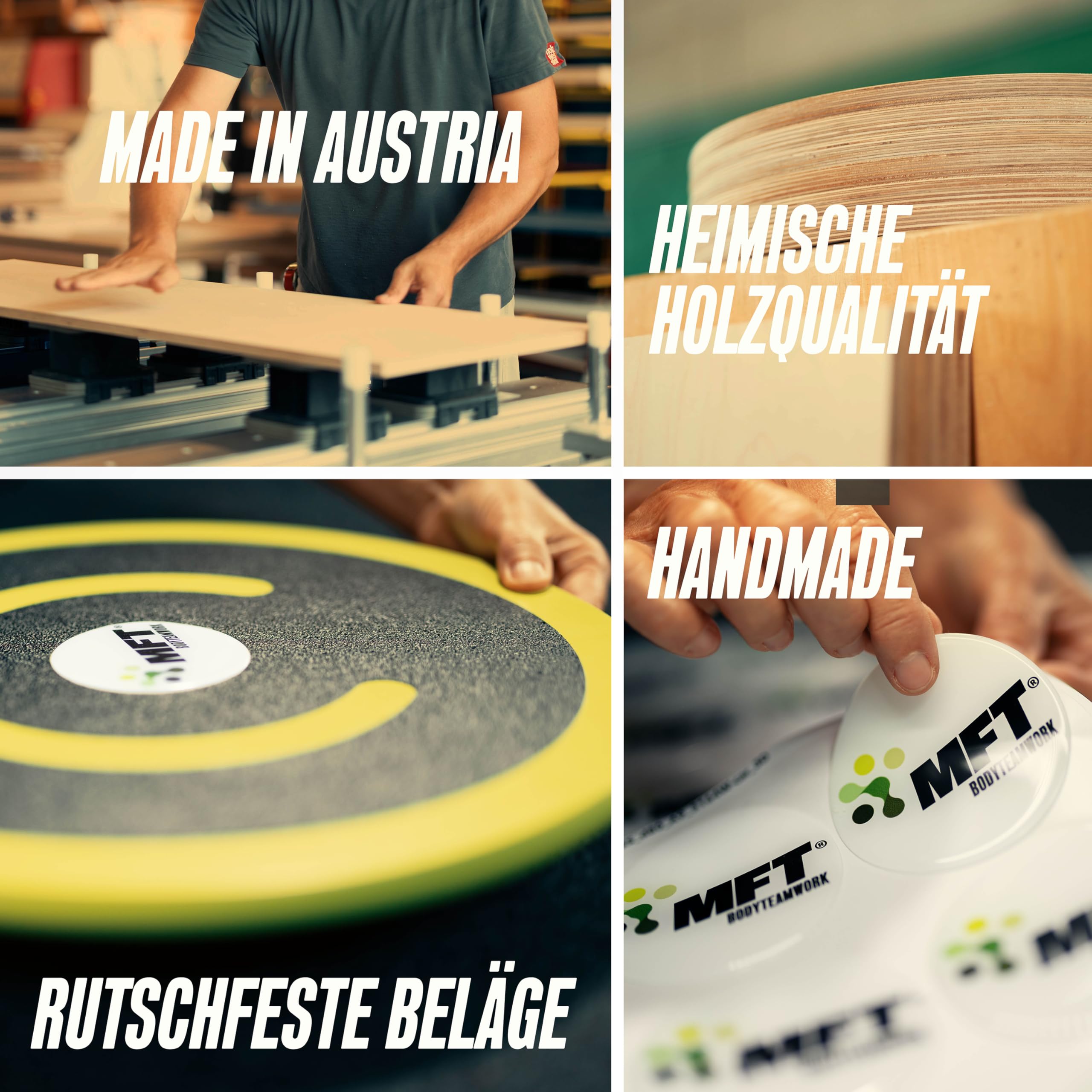 MFT Challenge Disc Digital Balance Board mit digitalem Balancesensor mit kostenloser App für Bewegung und Spaß, Premium Qualität aus Holz mit rutschfesten Belägen, Wackelbrett (made in Austria)