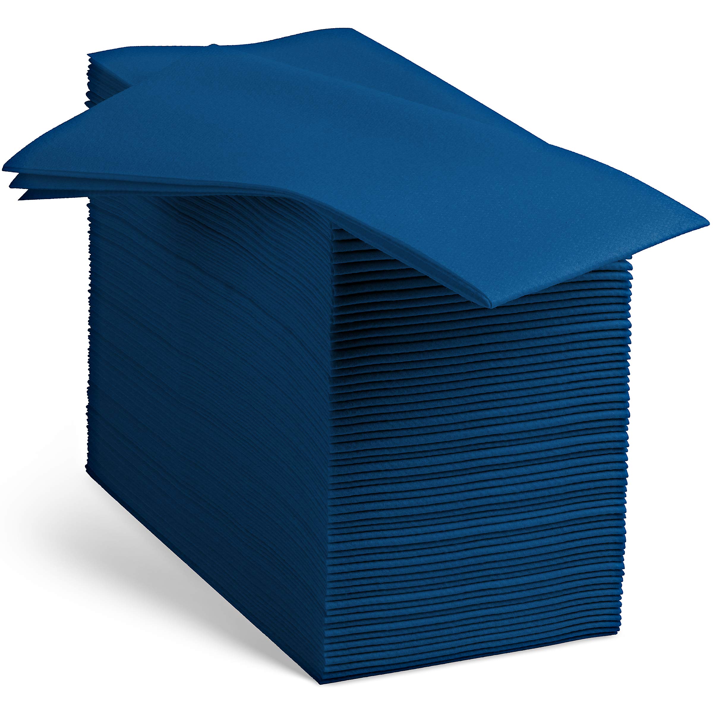 100 Linen-Feel Colored Paper Napkins - Decorative Cloth-Like Dark Blue Dinner Napkins - Soft and Absorbent. for Kitchen, Party, Wedding, Bathroom Or Any Occasion. (Pack of 100) — image 1