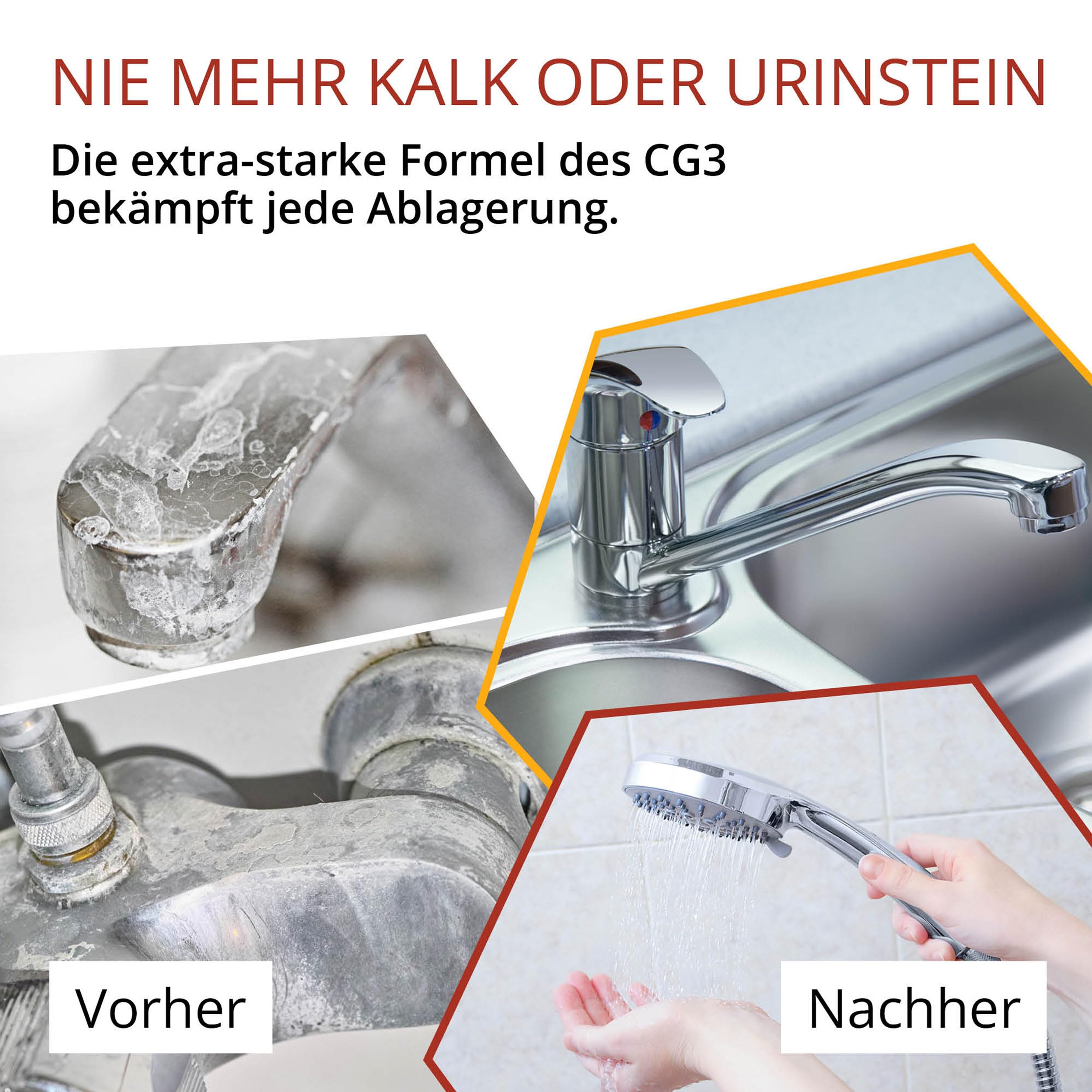 Reinigungsset für Bad & Duschkabinen Reinigung | 1L Kalkentferner Dusche Stark | Antikalk Reiniger für Urinstein | 250ml Glasreinigungspolitur für kratzfreie Glas-Politur | Bad Reiniger extra stark