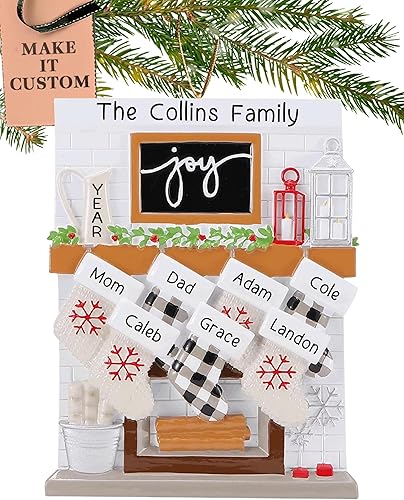 Holiday Traditions Adornos de Navidad personalizados para familias grandes 2024 Personalización rápida y gratuita las 24 horas Chimenea Joy Holiday Traditions Adornos de Navidad personalizados para familias grandes 2024 Personalización rápida y gratuita las 24 horas Chimenea Joy