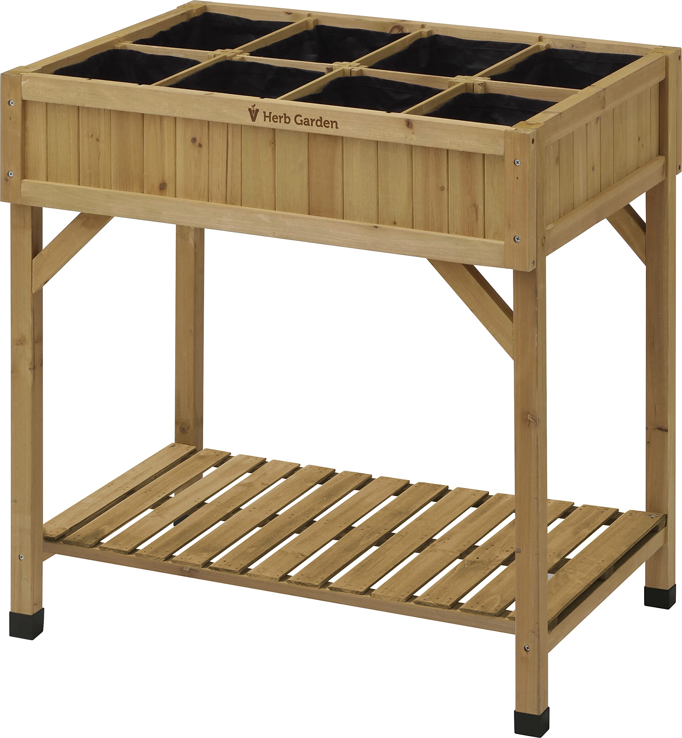VegTrug raised herb planter in natural cedar wood