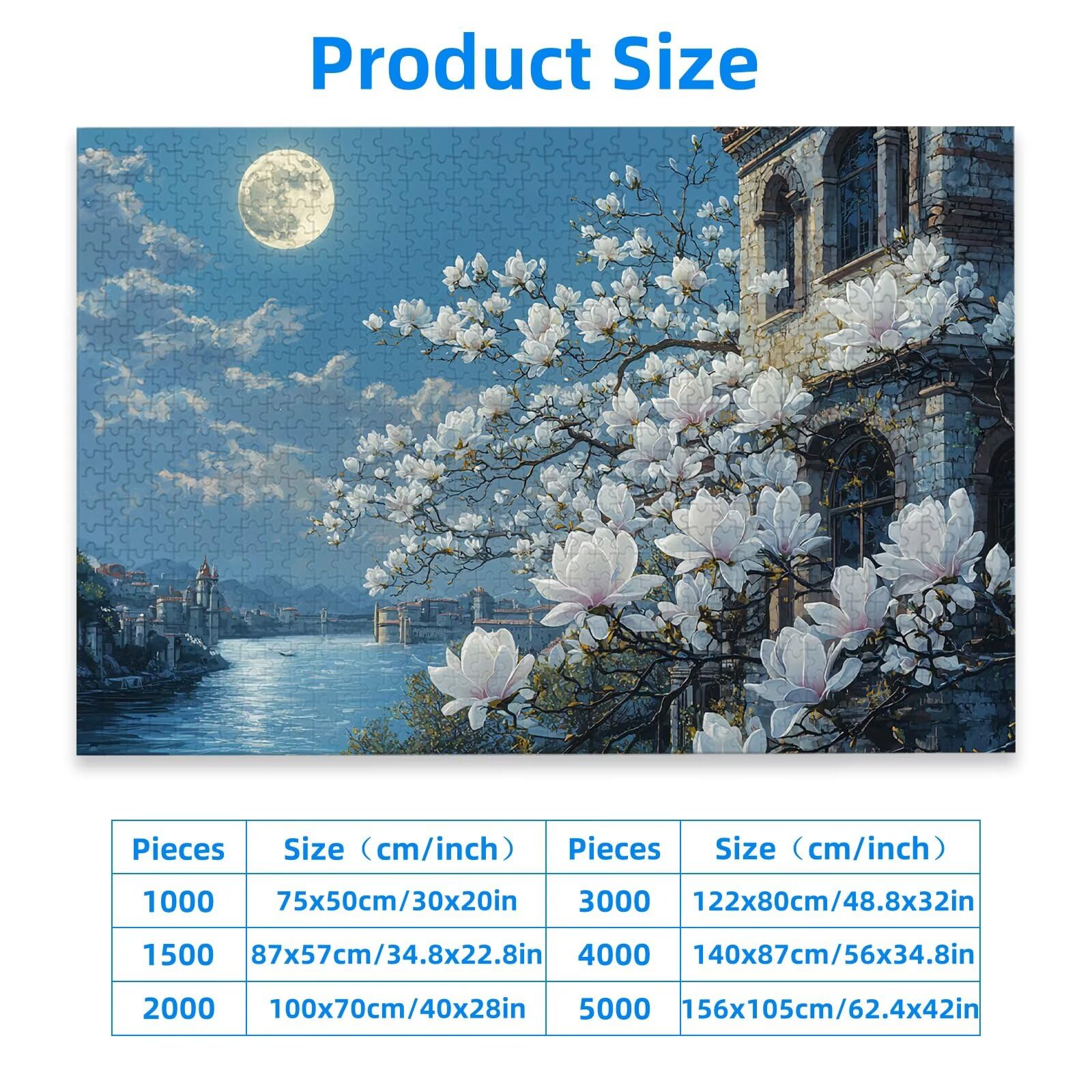 Puzzle 4000 sztuk dla dorosłych, puzzle kwiatowe 4000 sztuk sztuki dla dorosłych i młodzieży, rozmiar: 140 x 87 cm, Wymagające puzzle z drewnianym zamkiem, puzzle na prezent dla kobiet i mężczyzn