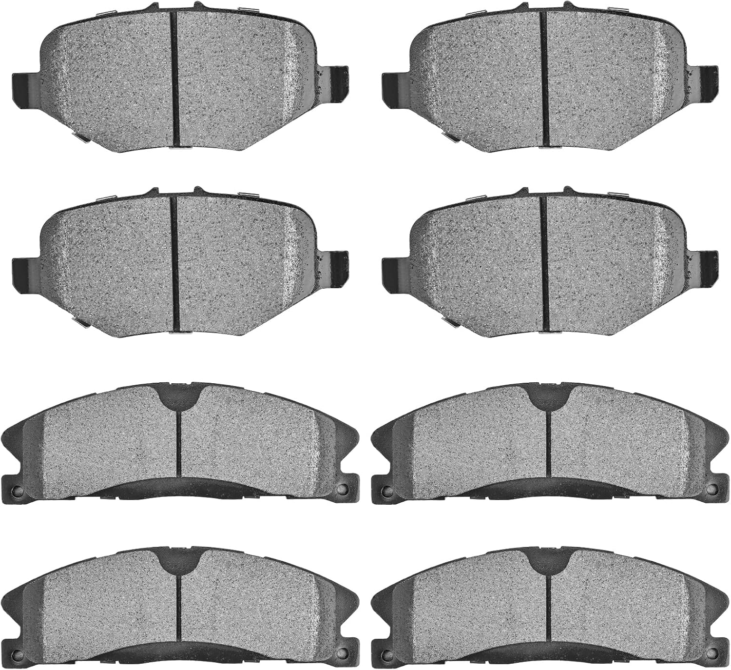 JLEO Front and Rear Ceramic Brake Pads D1611 D1612 for 2013-2019 Ford Explorer/Flex/Taurus/Police Interceptor Sedan Utlity/Special Service Police Sedan, for 2013-2016 Lincoln MKS MKT
