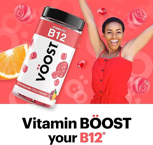 Miniatura 2 de Voost, Gomitas de vitamina B12, suplemento con 500 mcg de vitamina B12 para apoyo energético a nivel celular*, vitamina masticable para adultos,