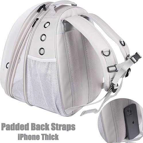Miniatura 78 de Mochila grande con frontal expandible para gatos, apta para hasta 20 libras, mochila transportadora de mascotas tipo cápsula espacial para gatos