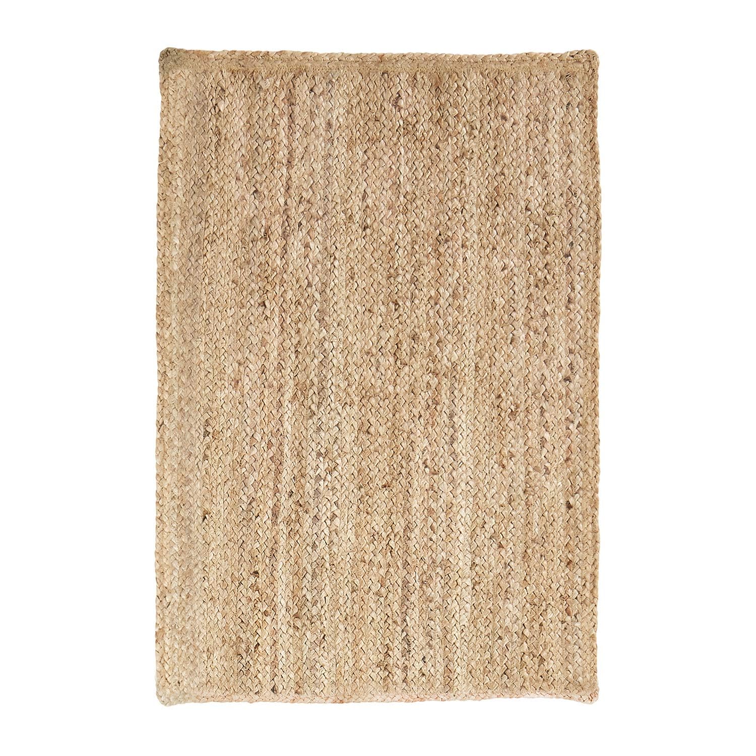 Superior Braided Jute Indoor Outdoor Area Rug, Jute Floor Decor for Patio, Pool Deck, Living Room, Dining Room, Bedroom, Office, Dorm, Kitchen, Entry, Modern Farmhouse Rugs, 2' x 4', Natural Tan