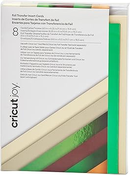 Cricut Cartes d'insertion de transfert de papier d'aluminium Cameron | 11,4 cm x 15,9 cm | 8 pack | Pour une utilisation Joy Card Mat To-Tool, A, Set de 8 Pièces