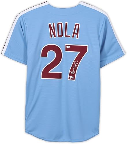 Aaron Nola Signed Phillies Majestic Cooperstown Blue Jersey Fanatics 148437