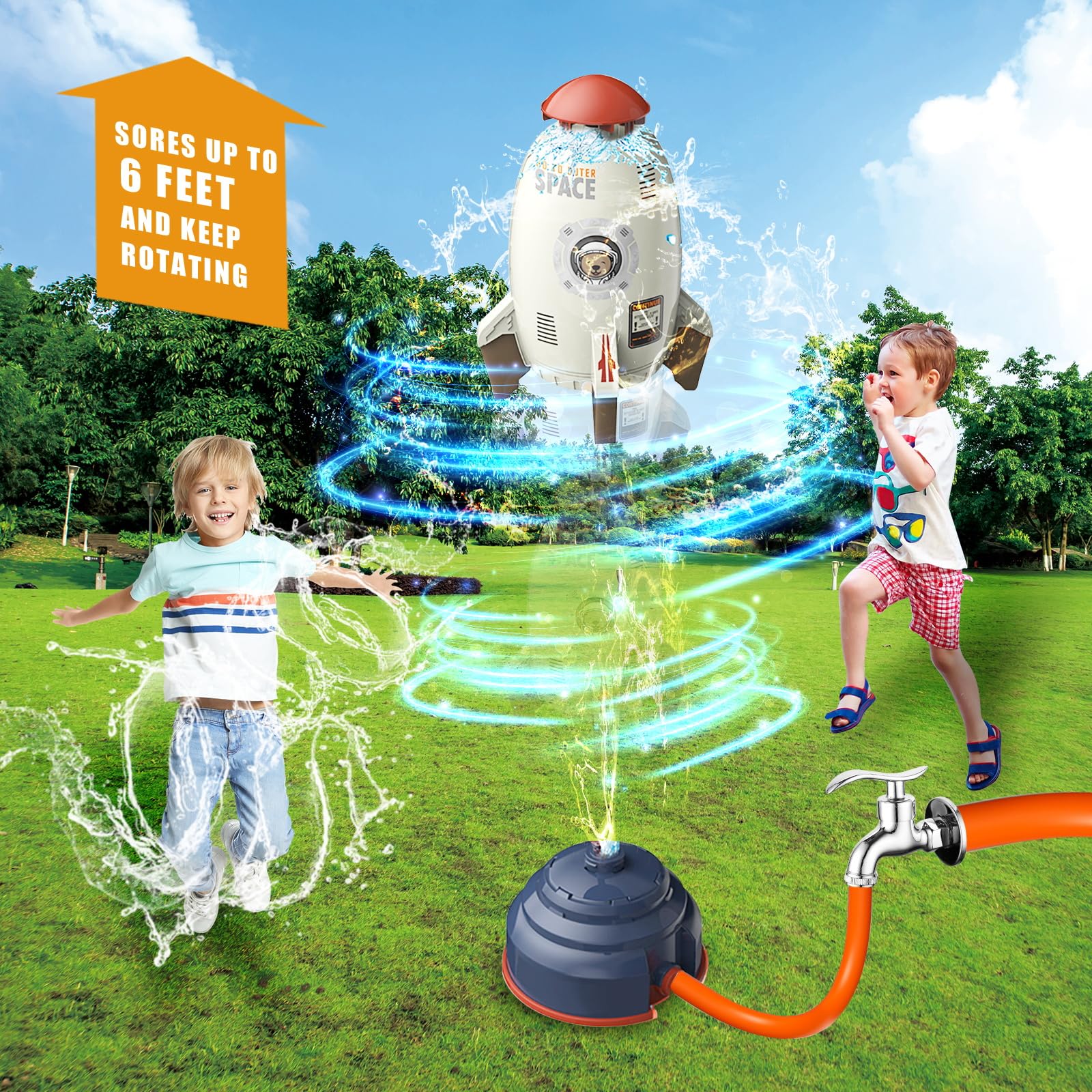 Water Sprinkler For Kids ROHSCE Launch Water Rocket Kids Water - Main Image