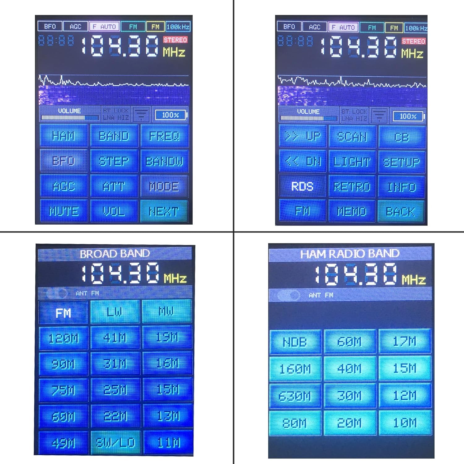 ATS-Decoder SI4732 Full Band Radio Receiver Portable DSP Pocket Radio with AM FM LW MW SW SSB 2.4 Inch TFT Touchscreen Bluetooth Type-C Charging Rotary Encoder for Hobbyists and Engineers