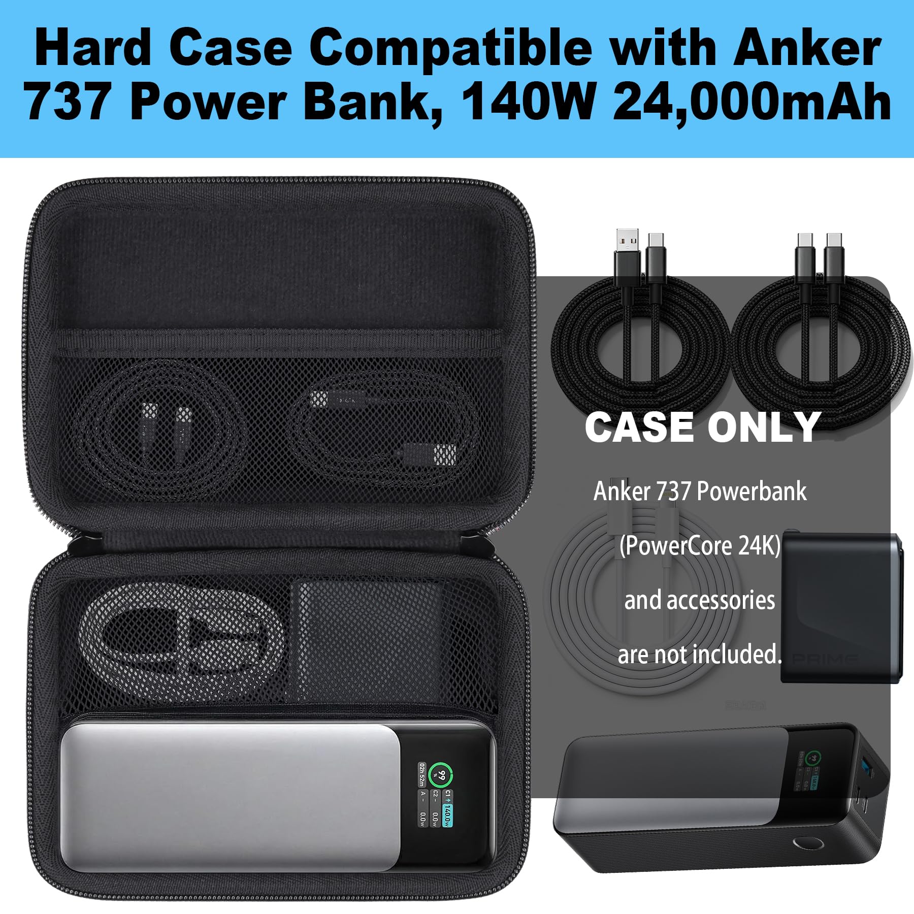 Amazon | 【Khanka 専用収納ケース】互換品 Anker 737 Power Bank