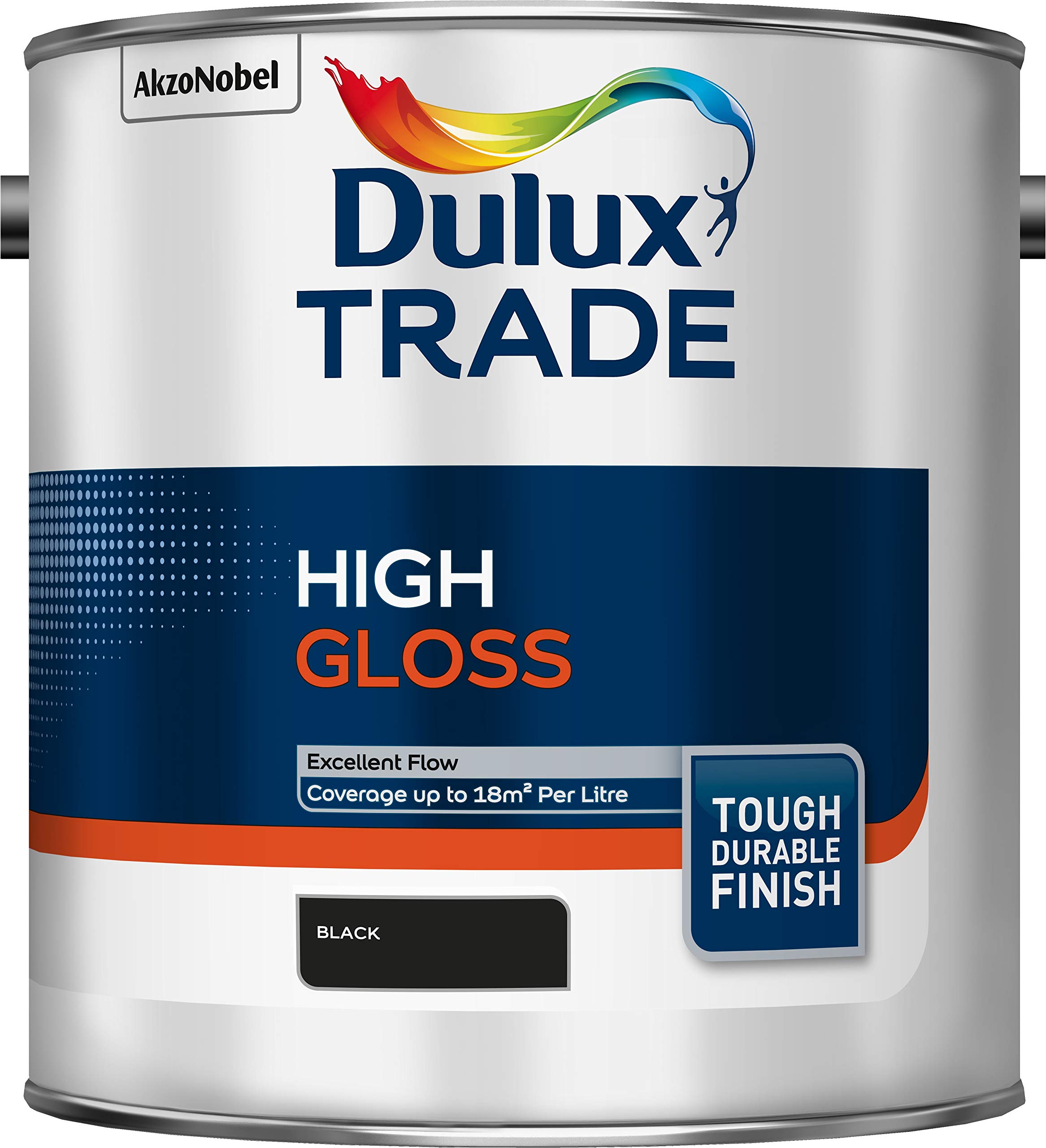 Dulux Trade Black Gloss Metal & Wood Paint, 2.5L