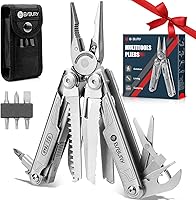 Vista 10 de BIBURY Multitools BI2043 - Alicates portátiles multiherramienta plegables con resorte con tijeras, abrelatas y destornillador, herramientas EDC