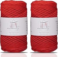 Vista 14 de Makromecity, Cordón de macramé de un solo hilo de 3 mm x 100 yardas (300 pies) Hilo de algodón azul marino de 3 mm de un solo hilo para arte