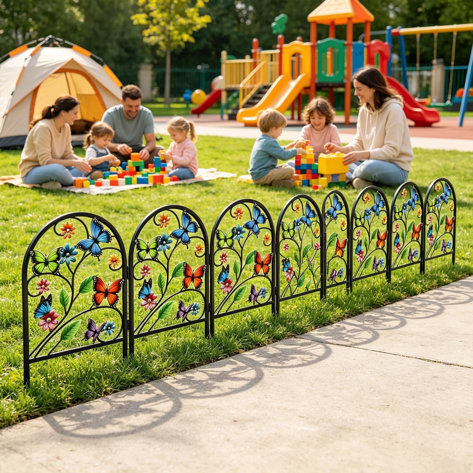Pannelli di recinzione da giardino Recinzione Animale In Metallo Ad Per | 6 Pezzi Recinzione Bordatura Per Cortile E Aiuola Per giardino cortile