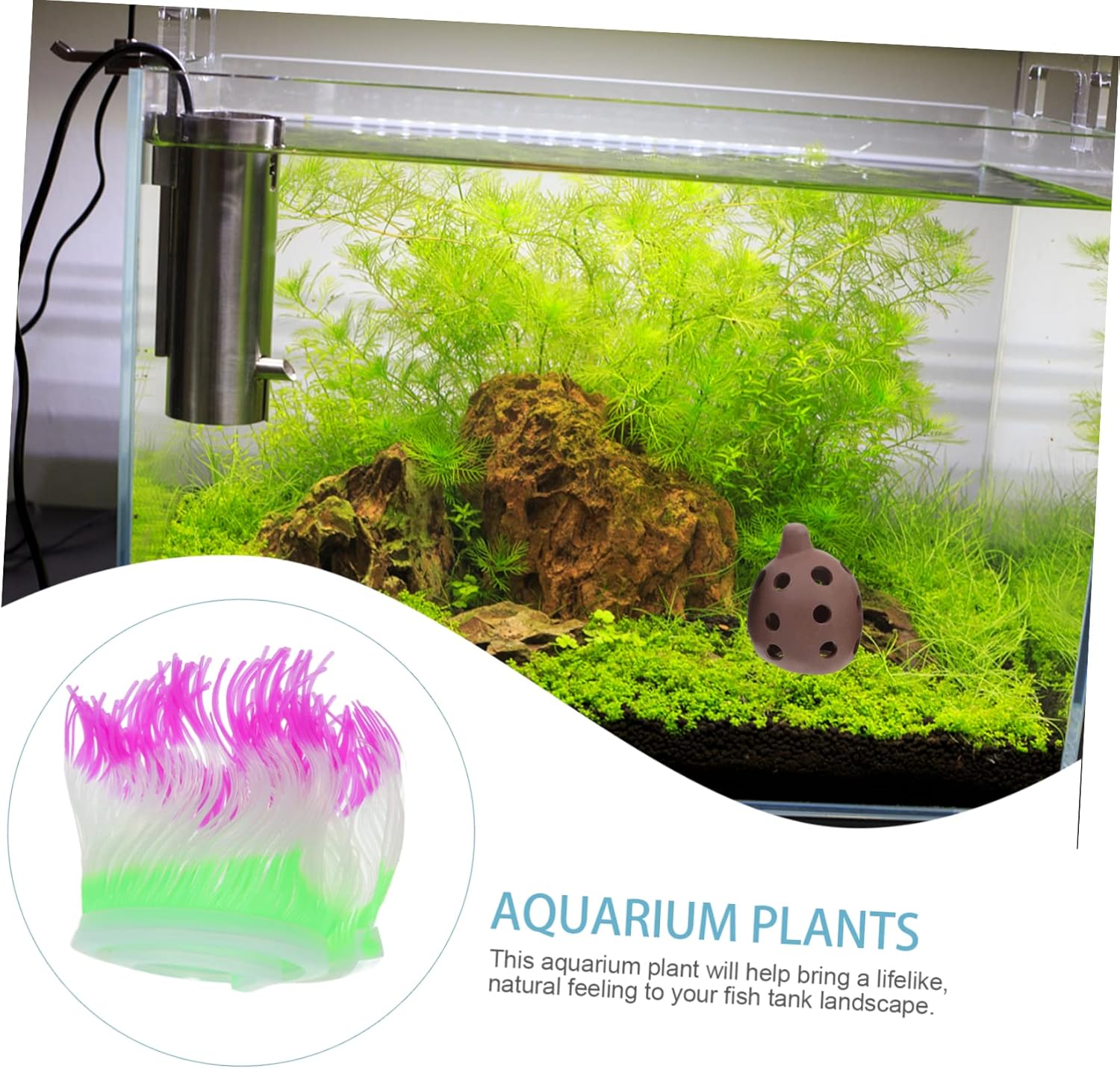 DOITOOL 5pcs Vivid Coral Figurine for Fish Tank Decor Artificial Coral Ornament Soft Aquarium Decoration Lifelike Underwater Landscape Accessory for Fish