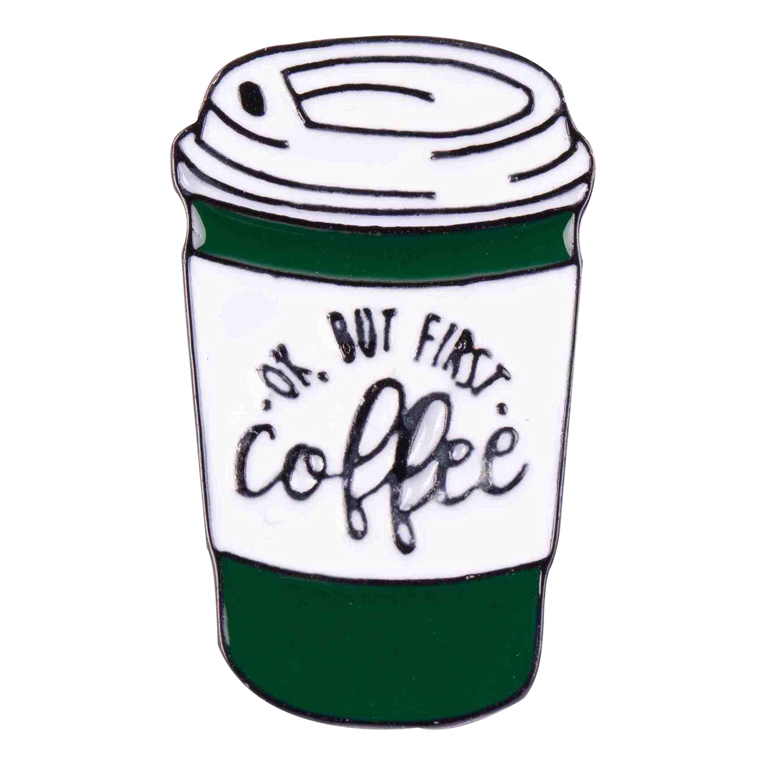 GSM BrandsOk But First Coffee Enamel Lapel Pin