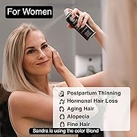 Vista 5 de Mane Spray micromineral para engrosar el cabello y espray de retoque de raíces, volumen instantáneo y cobertura de raíces para cabello fino o fino