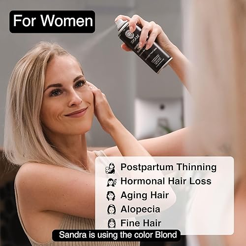 Miniatura 5 de Mane Spray micromineral para engrosar el cabello y espray de retoque de raíces, volumen instantáneo y cobertura de raíces para cabello fino o fino