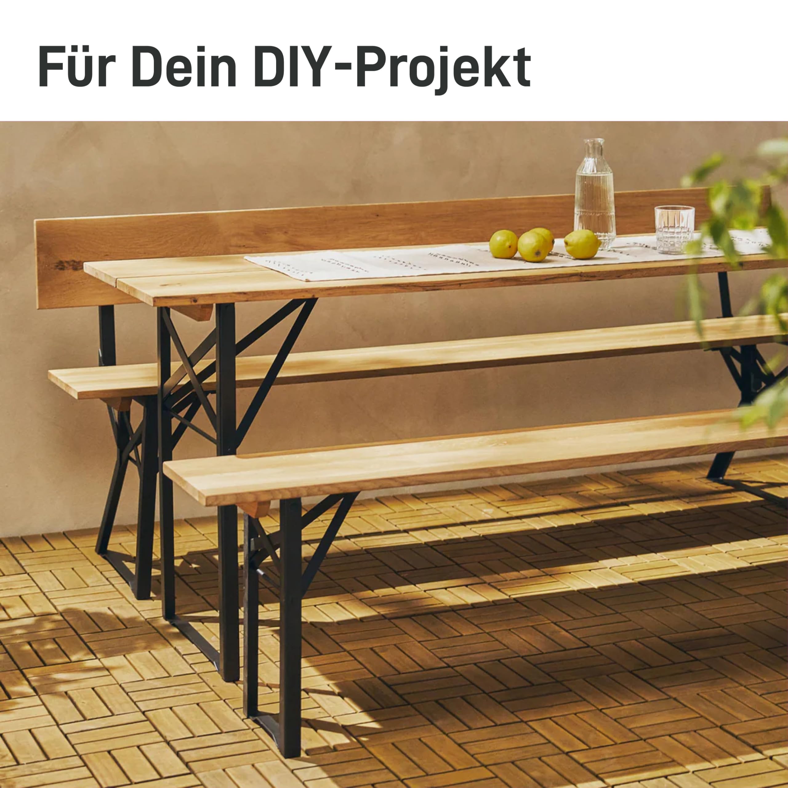 Natural Goods Berlin 2er Set Stehtisch Gestell klappbar (Dunkelrot, 105x43 cm) – Metall Tischbeine im Kastenprofil für Stehtische – Stabiles Tischgestell für Garten, Terrasse & Camping