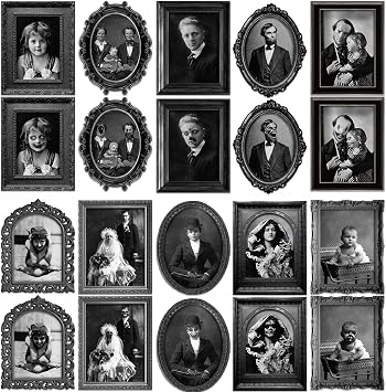 ZOIIWA 10 PCS Halloween 3D Changing Face Moving Picture Gothic Mansion Portrait Horror Scary Pictures Portraits Posters for Party House Castle Wall Door Decor SuppliesUNFRAMED, ZOIIWA