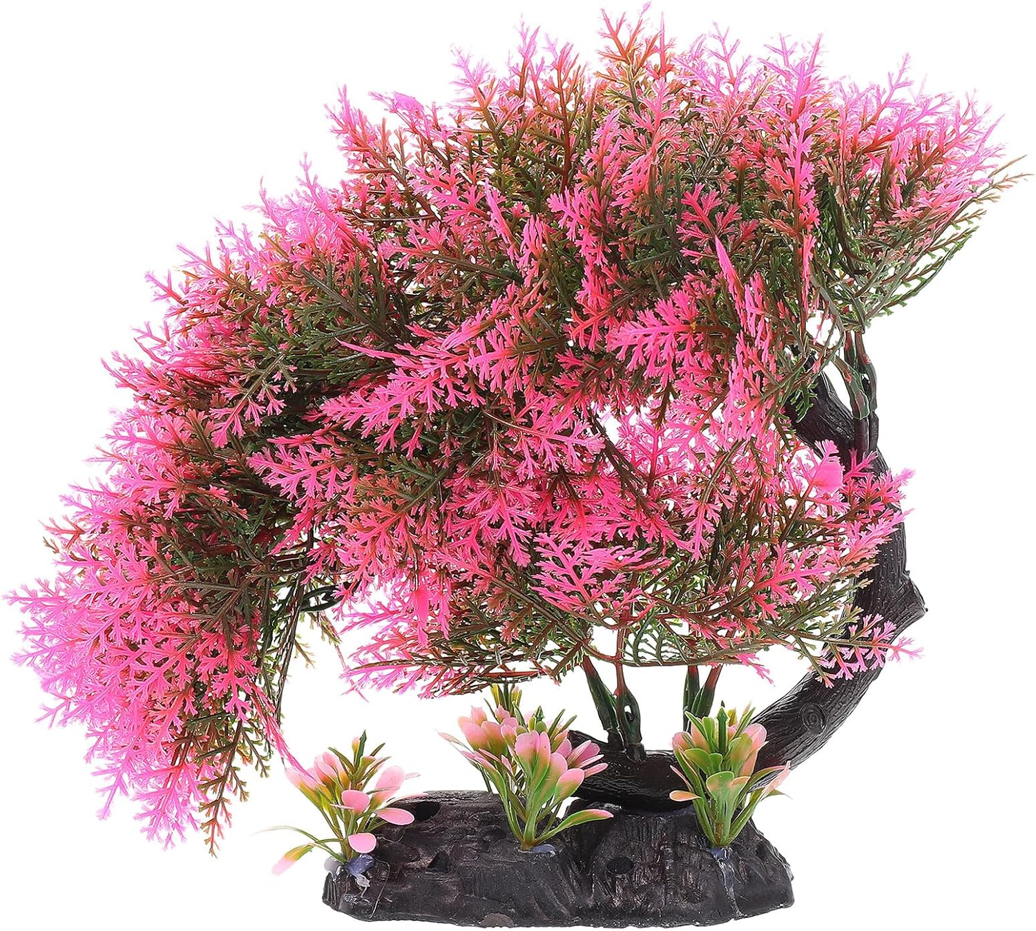 Simulated Pine Tree Aquarium Décor Vivid Faux Aquarium Tree Plastic Plant for Fish Tank Landscaping Desktop for Aquatic Pets