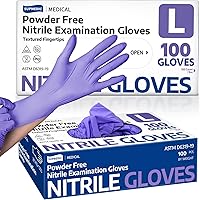 Supmedic Medical Soft Max Nitrile Gloves 100 Ct - Latex-Free Powder-Free 3.5 Mil Food Safe for Cooking Cleaning Exam Lab