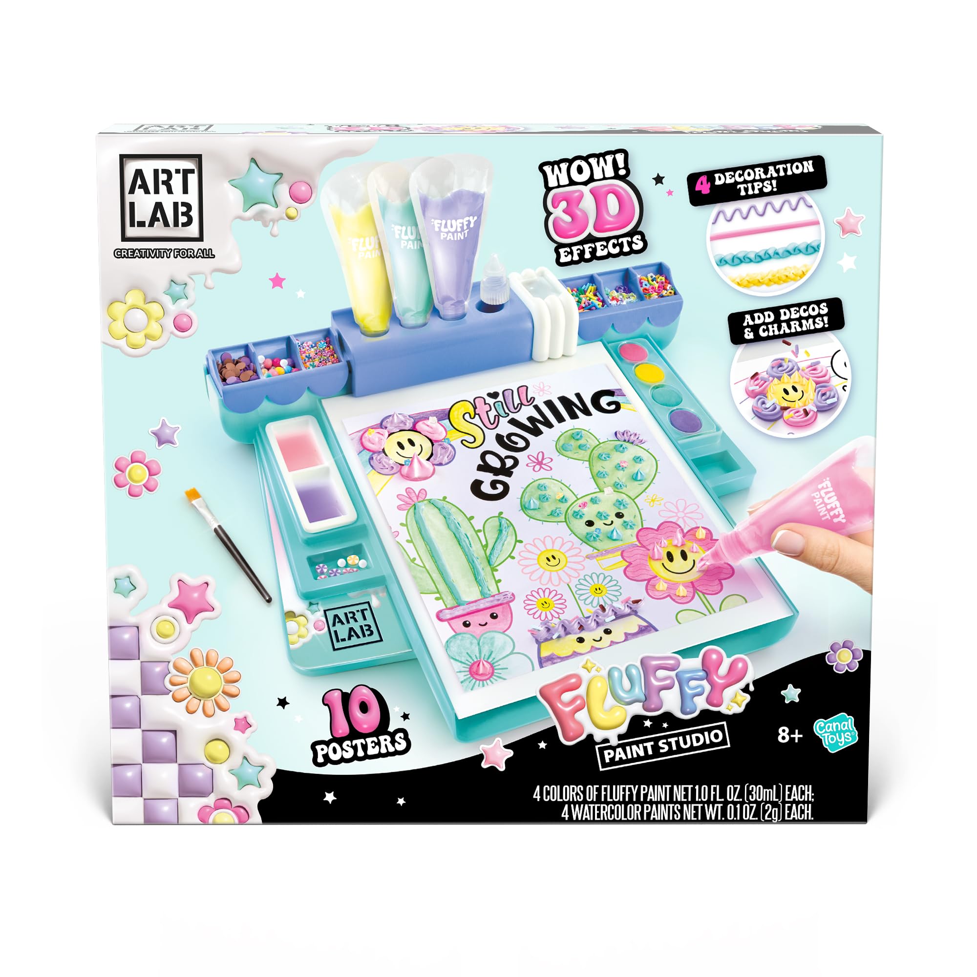 Canal Toys Estudio De Pintura Pouring Con 29 Piezas – 6 Técnicas, Brazo Giratorio, Pintura Lavable, Para Niños De 6 Años En Adelante