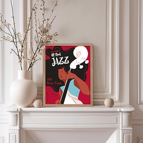 Vista 289 de Poster Master Póster de jazz vintage, impresión retro del festival de jazz de París, arte musical, regalo ideal para hombres, mujeres, músicos