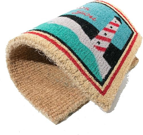 Miniatura 4 de Imports Decor - Felpudo decorado de fibra de coco, escena de faro, 18 x 30 pulgadas