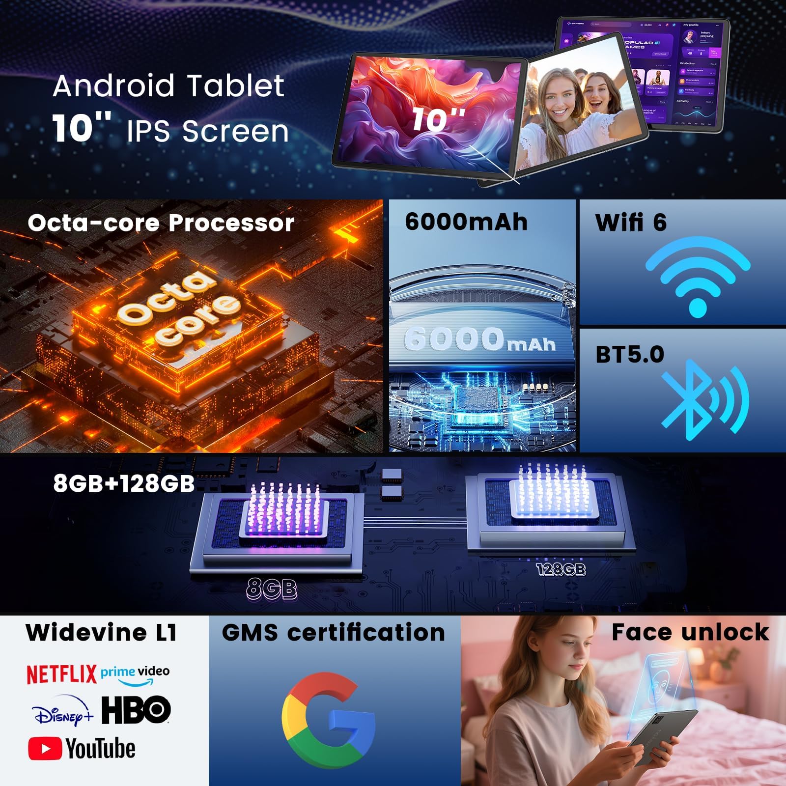 Amazon.com : Android Tablet 10 Inch, Octa-Core, Android Tablet