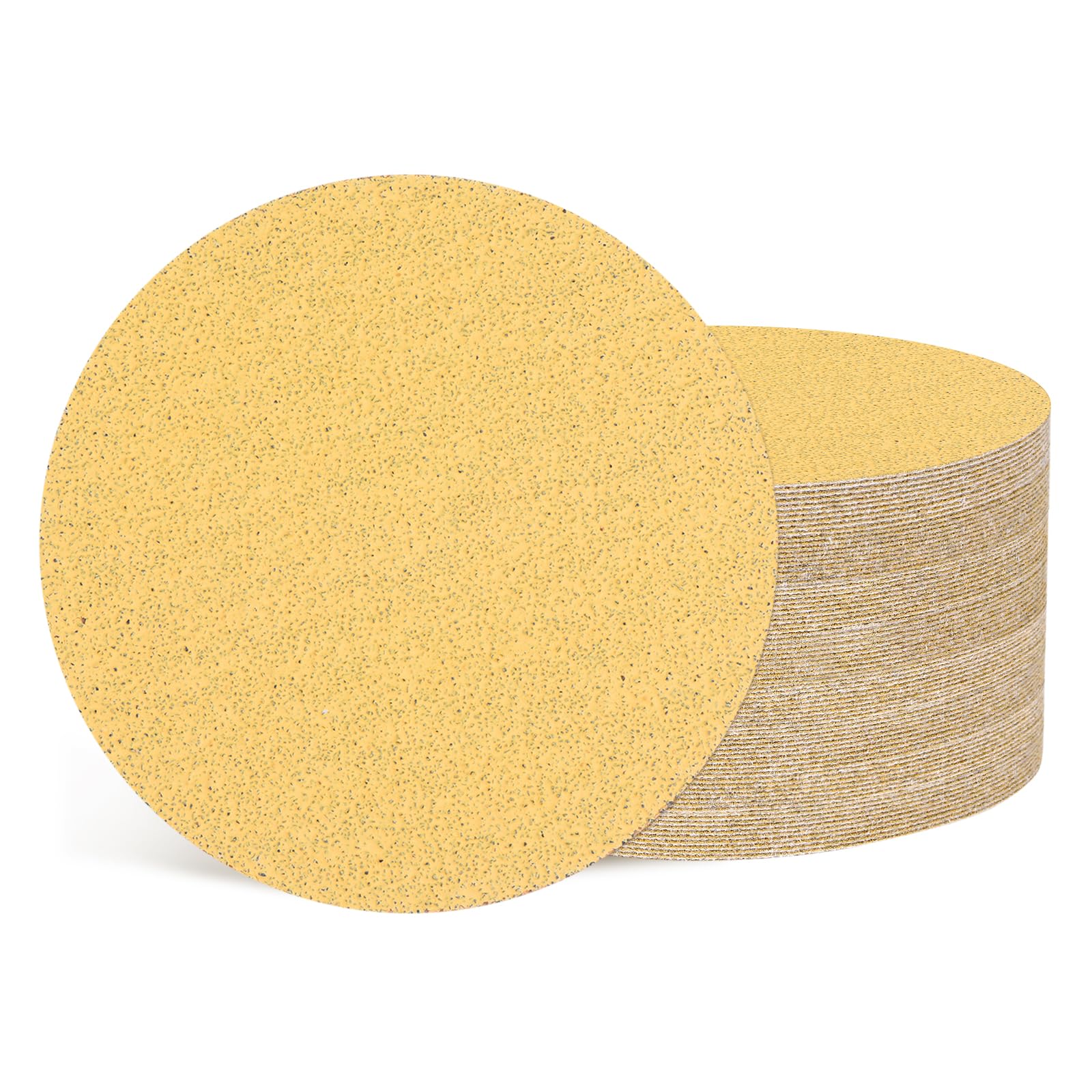 Kozelo 50Pcs Sanding Discs 125 mm 40Grit Hook and Loop Sandpapers Yellow — image 1