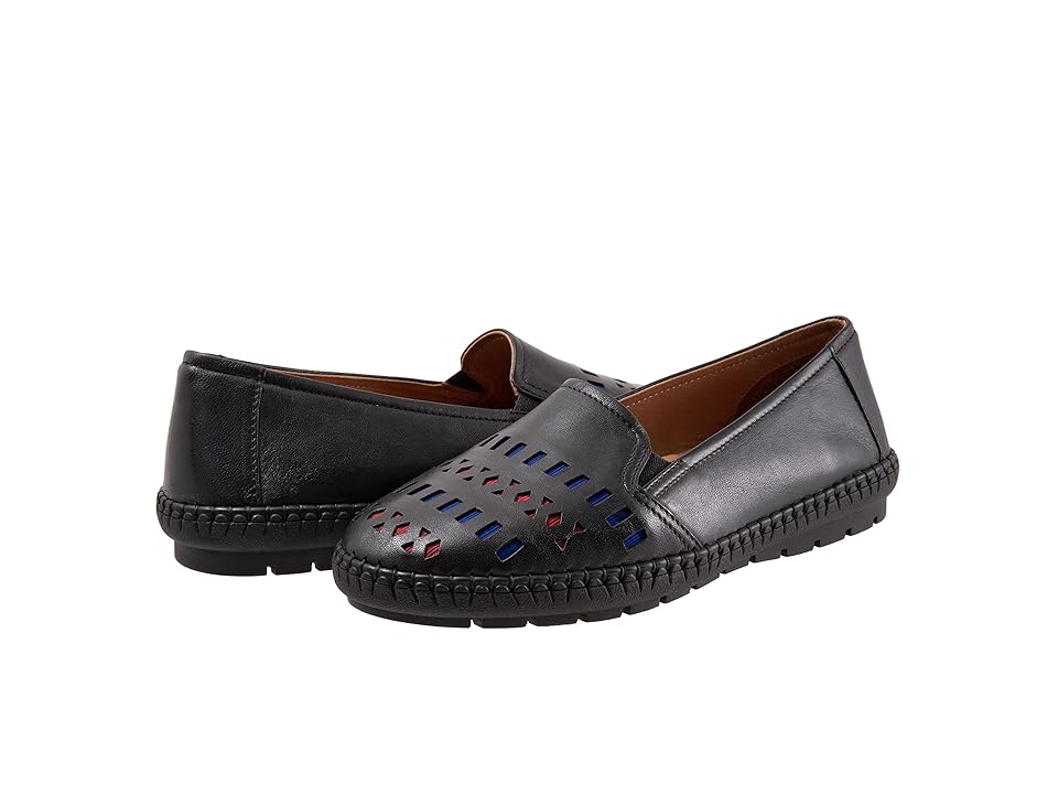 Trotters Remi (Black Multi) Women's Shoes INTERNATIONAL SHIPPING