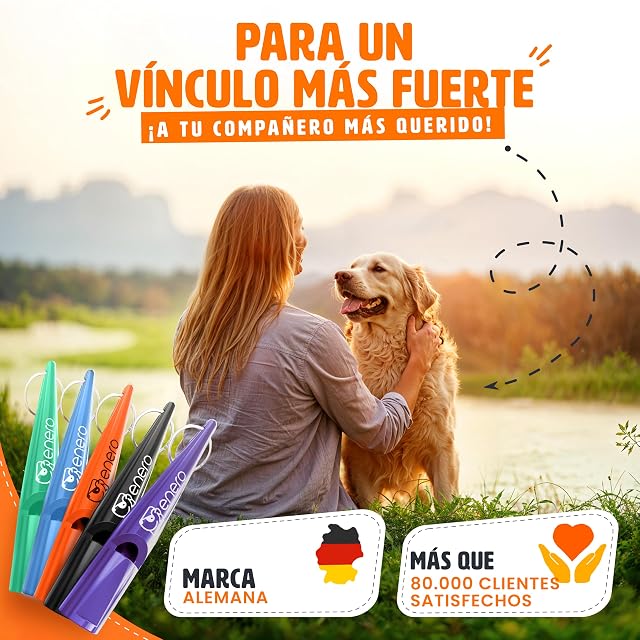 Foto 6 de 6 de ENERO® Silbato Perro con Práctica Cinta - Silbato para Perros Llamada con Frecuencia Normalizada