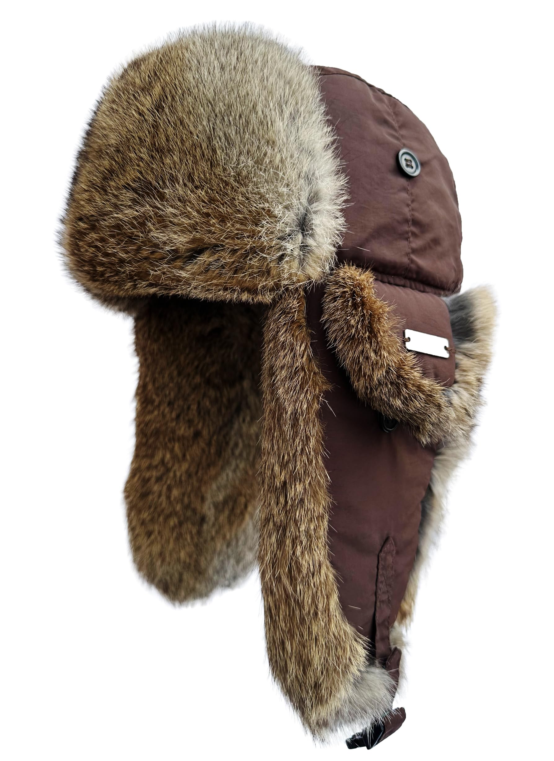 Winter Trapper Hat for Men Women 100% Real Rabbit Fur Russian Fur Winter Ushanka Hat Men Aviator Hat Mens Trapper Hat