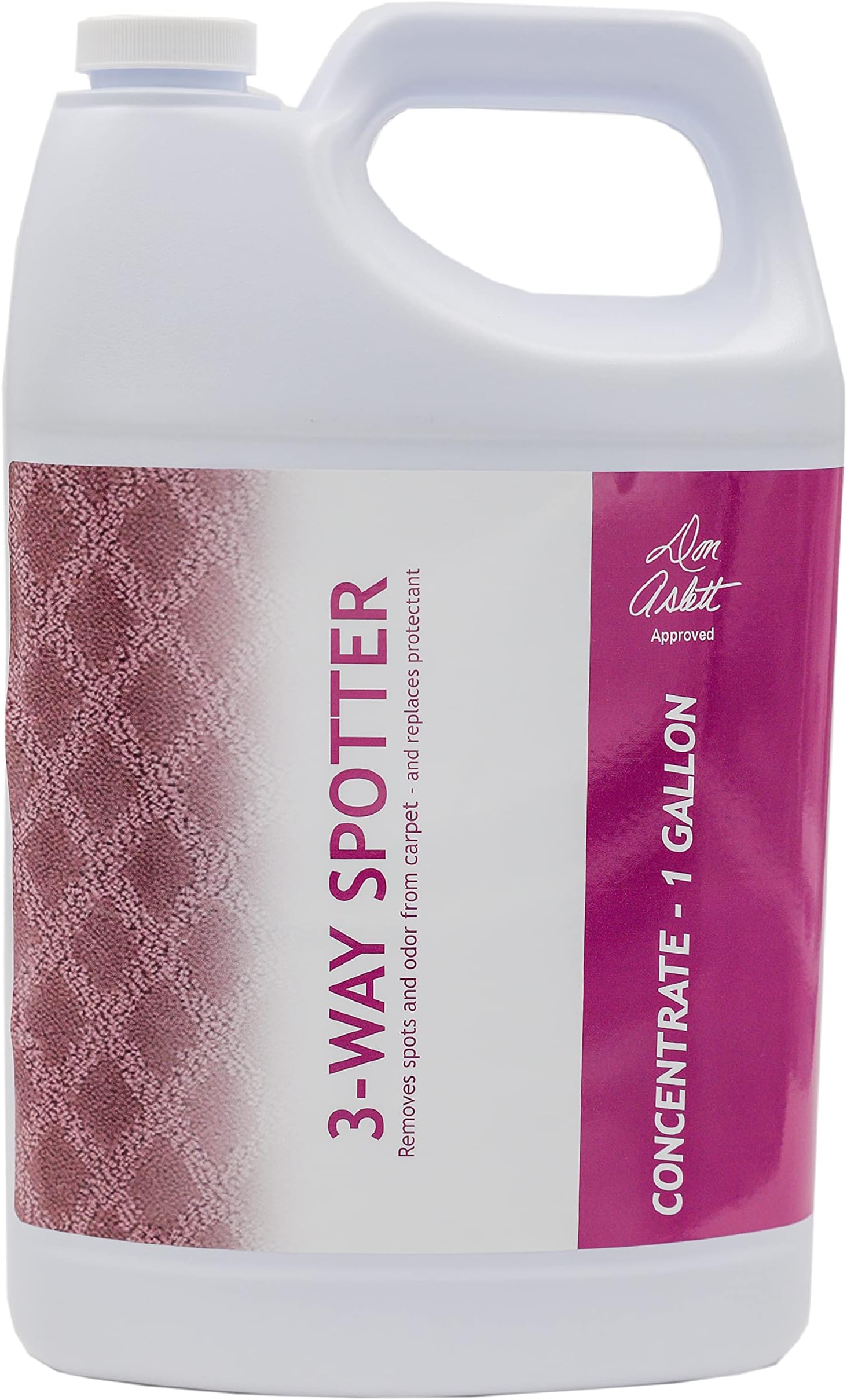 Don Aslett 3-Way Spotter (1 Gallon) Stain Remover, Odor Eliminator, Carpet Protector | Ready-to-use Formula | Rug Deodorizer and Spots Cleaner | Contains Carpet Spills & Stains Resistant Enzymes