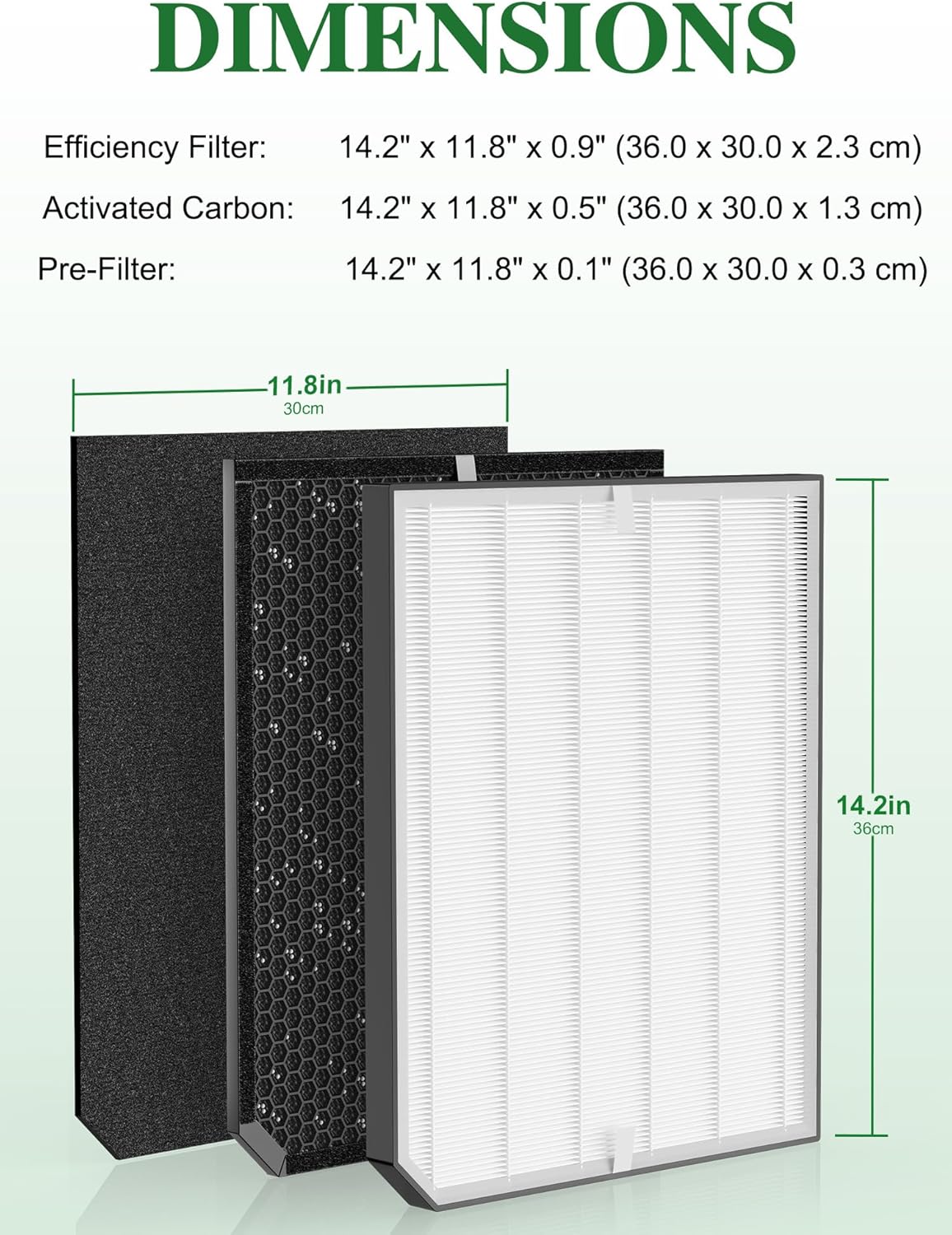 2000 Replacement Filters Compatible with Air Doctor 2000 Series Air Purifier, fits Model 2000, 2000i, 2 Premium Filter + 4 Activated Carbon Filter and 8 Pre-Filters - Image 3