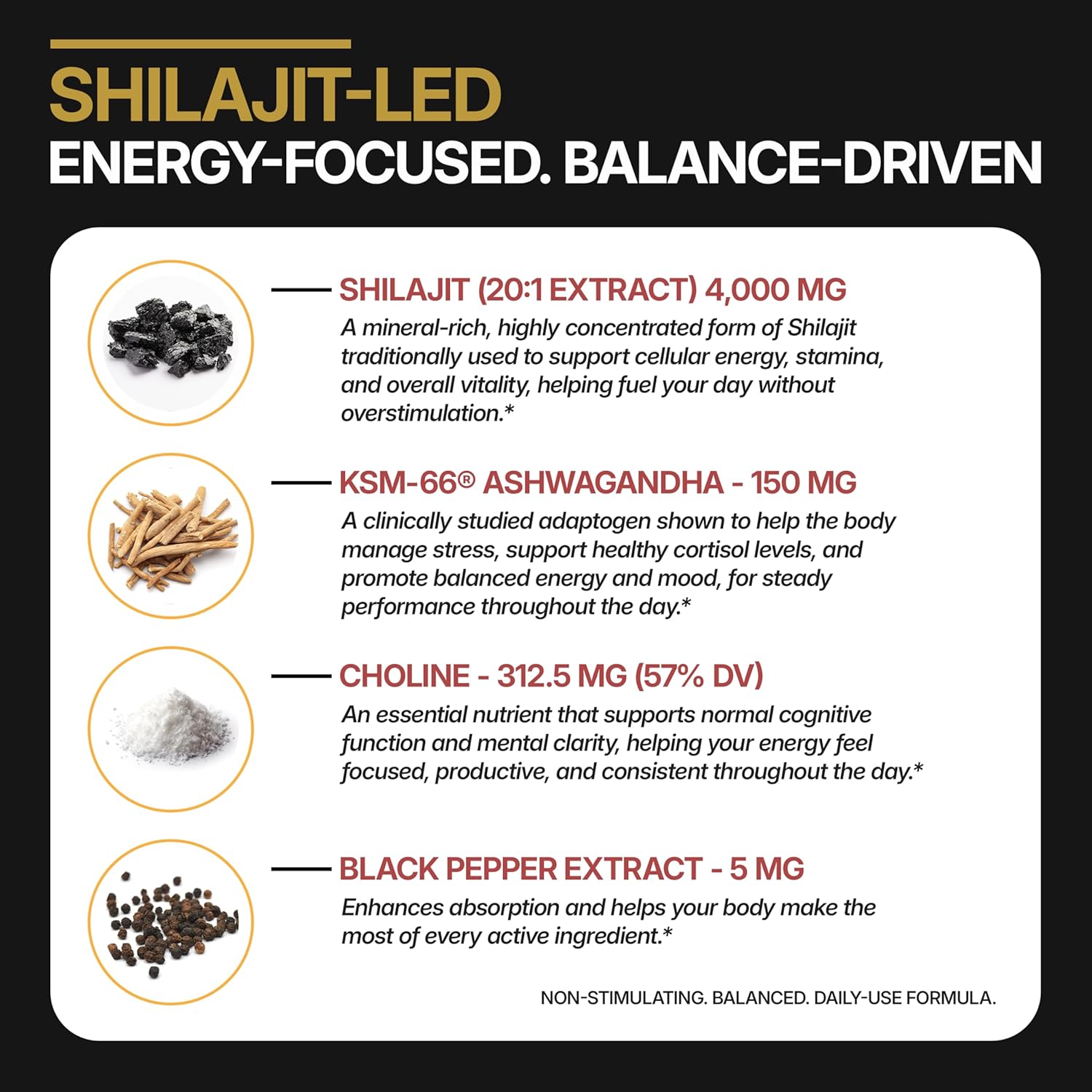Shilajit Gummies with Ashwagandha, Seamoss, Turmeric - Organic, Zero Sugar & Vegan-Friendly Himalayan Shilajit for Men & Women - Energy, Calm Cortisol, Sleep, Immune Support & Overall Health - Image 8