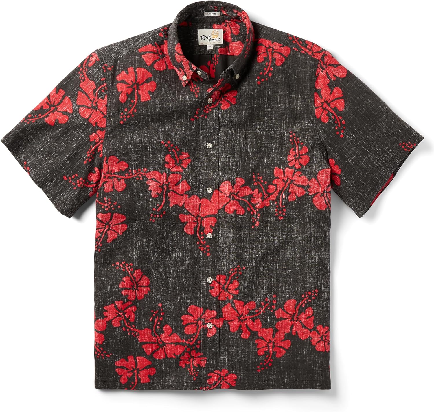 Reyn Spooner Men's 50th State Floral Hawaiian Aloha Shirt - Button Front