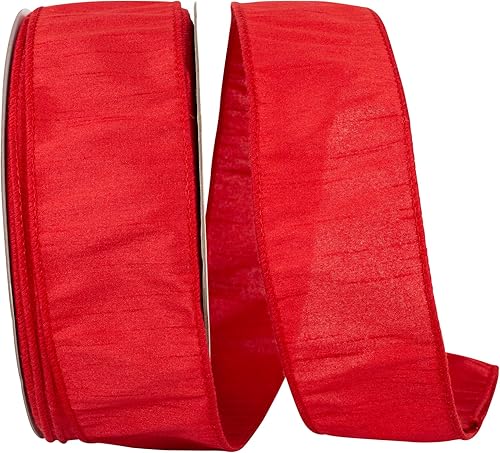 Miniatura 46 de Reliant Ribbon 92975W-056-10F Dupioni Supreme - Listón con borde de alambre, 4 pulgadas x 10 yardas, color menta