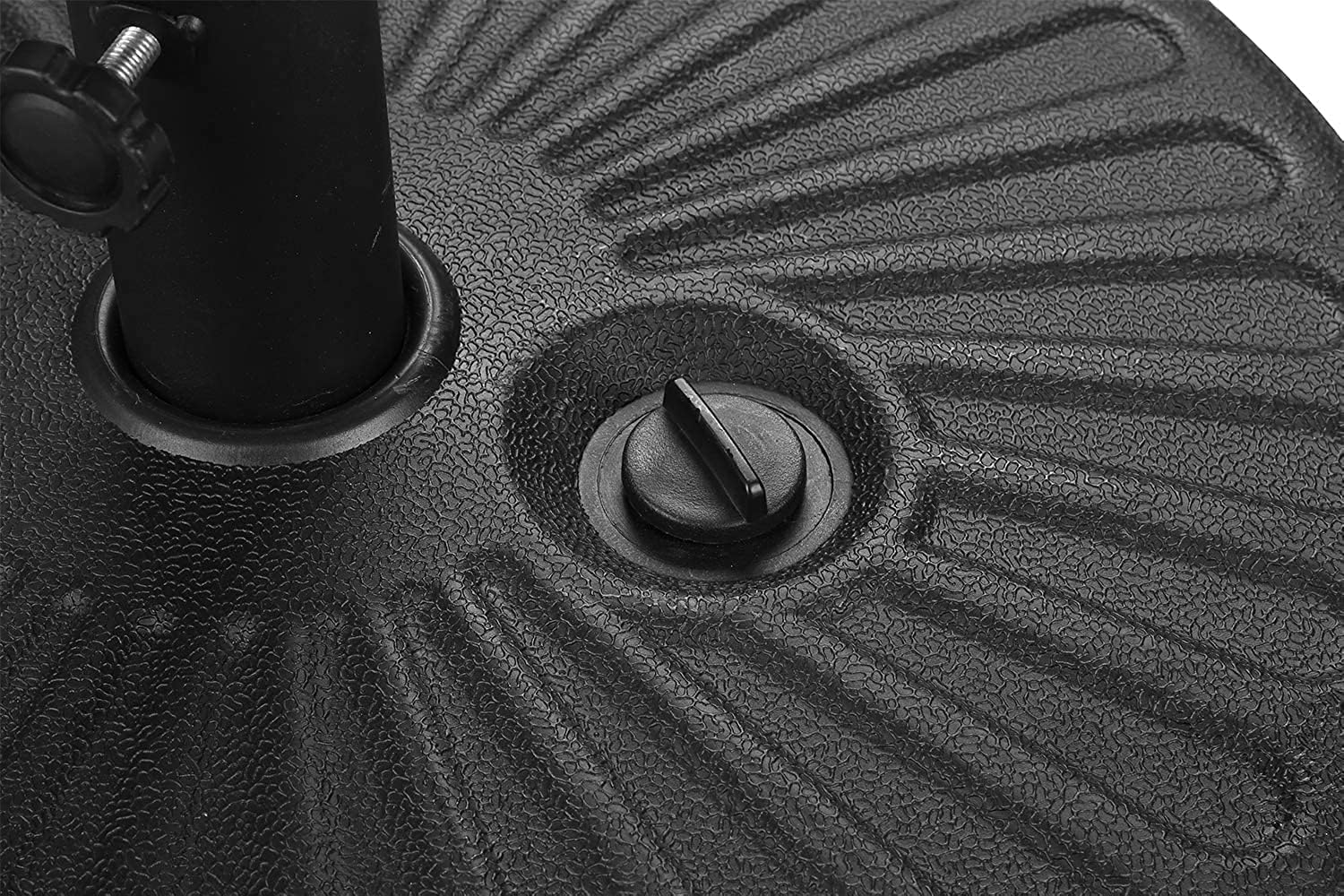 HYD-Parts 10-foot Patio Umbrella with Solar-powered LED Lights Crank for Garden, Lawn, Deck, Backyard & Pool 8 Ribs(No Base)