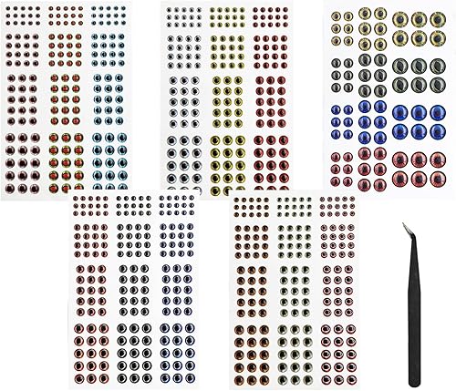 Vista 7 de Drchoer Fish Eyes for Lures Making - Fishing Lure Eye 3mm 4mm 5mm 6mm 7mm 10mm Assortment for Fly Tying DIY Materials Tool