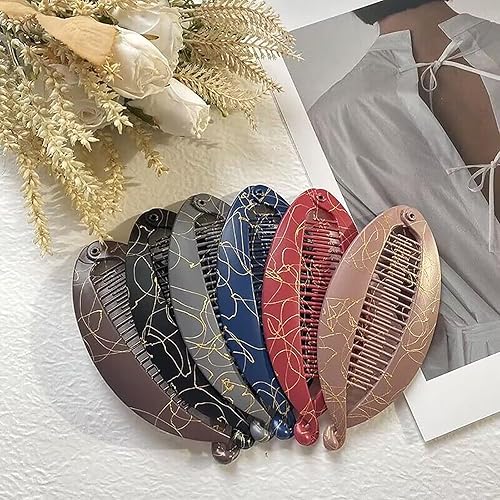 Miniatura 2 de Pinzas para el pelo de plátano con cola de pez, pinzas de plátano francés, peines para mujeres y niñas, herramienta vintage para accesorios de